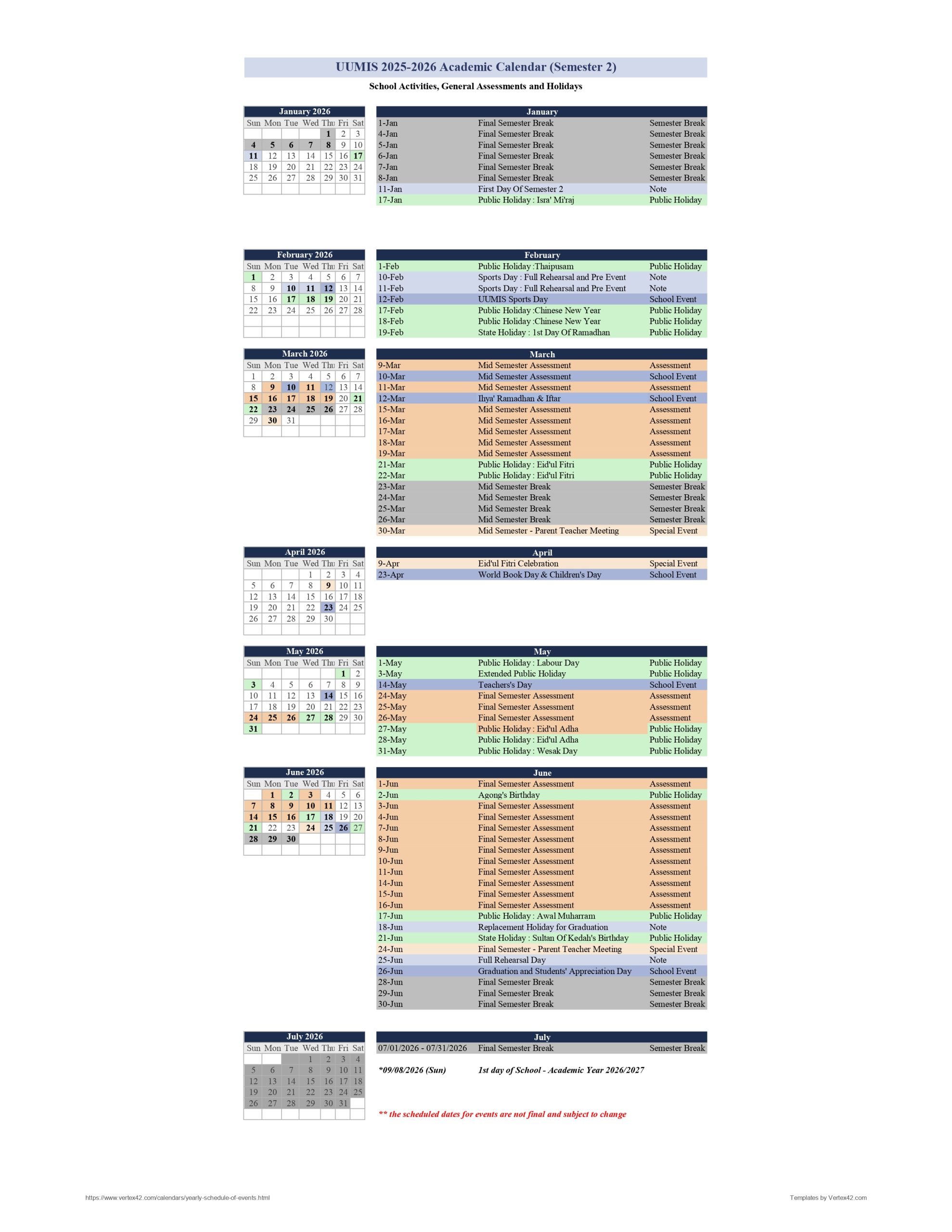 Academic Calendar 20252026 Semester 2_page-0001