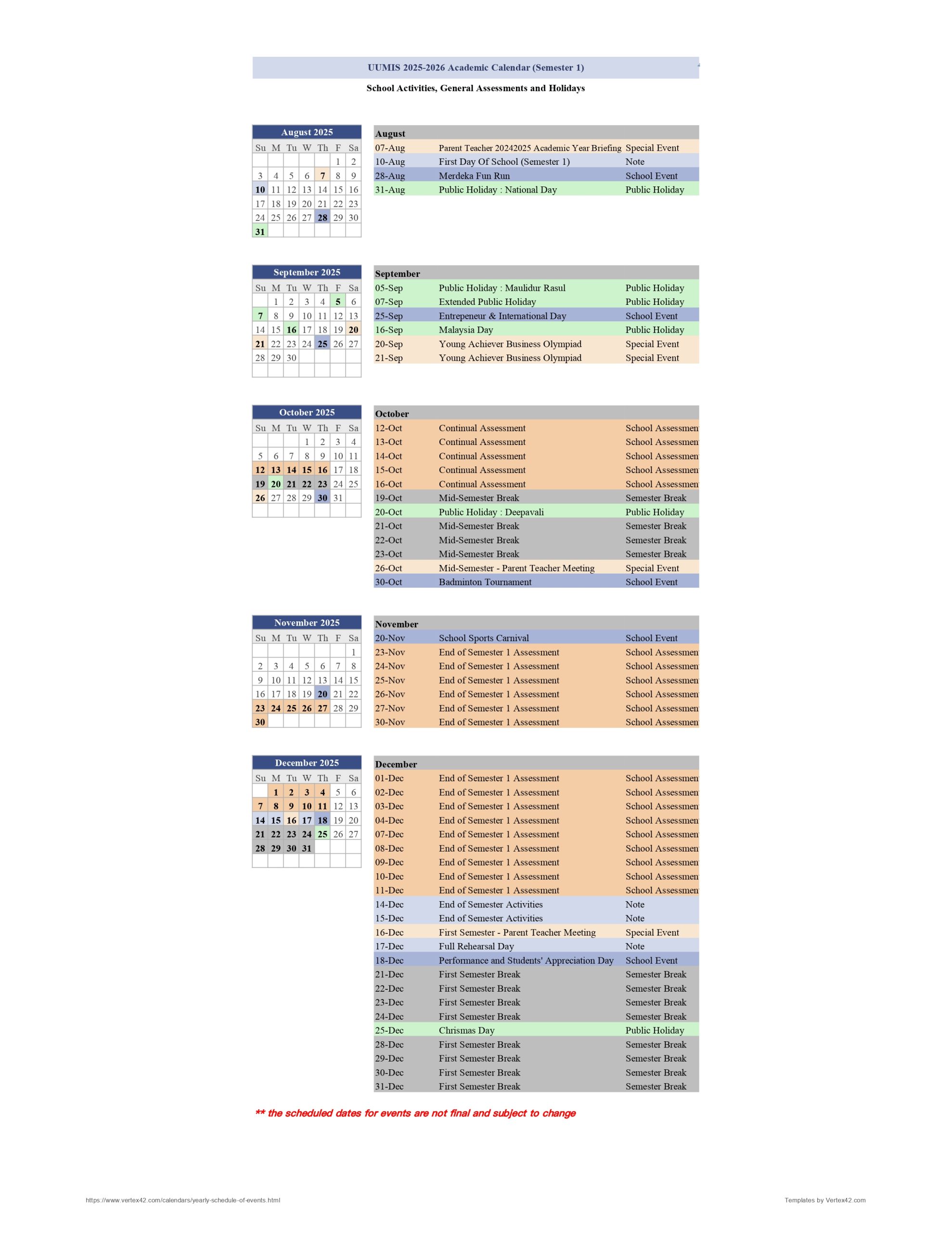 Academic Calendar 2025_2026 Semester 1_page-0001
